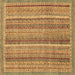 Square Machine Washable Oriental Brown Modern Rug, wshabs2401brn