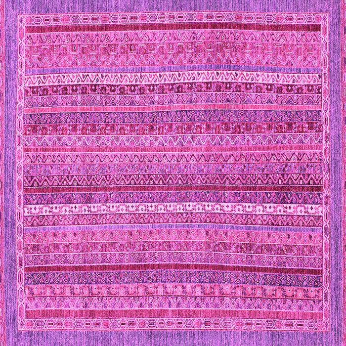 Square Machine Washable Oriental Pink Modern Rug, wshabs2401pnk