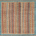 Square Abstract Sand Brown Oriental Rug, abs2401