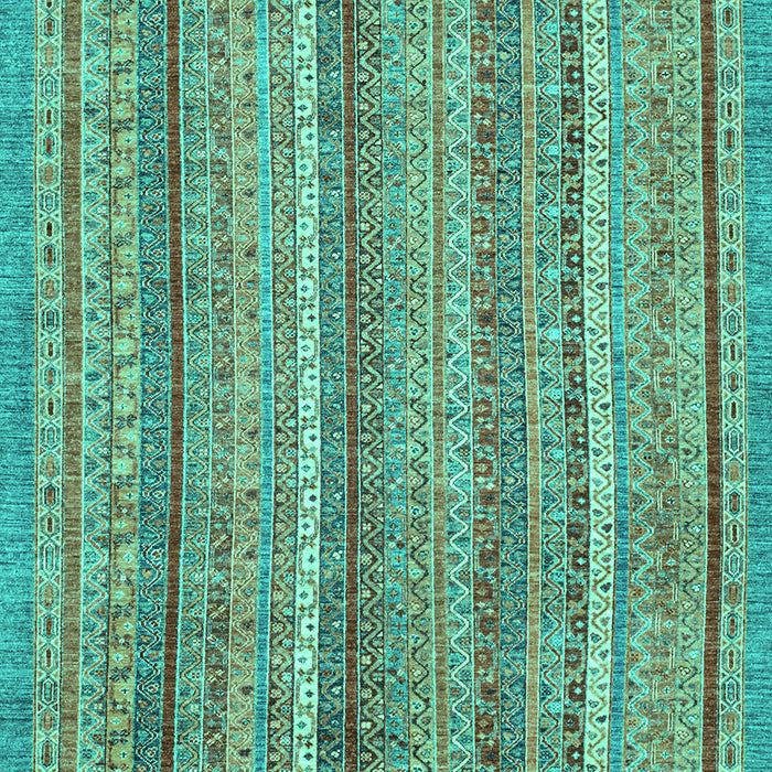 Machine Washable Oriental Turquoise Modern Area Rugs, wshabs2401turq