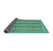 Sideview of Oriental Turquoise Modern Rug, abs2401turq