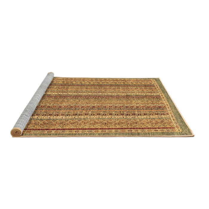 Sideview of Machine Washable Oriental Brown Modern Rug, wshabs2401brn