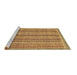 Sideview of Machine Washable Oriental Brown Modern Rug, wshabs2401brn