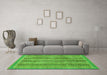 Machine Washable Oriental Green Modern Area Rugs in a Living Room,, wshabs2401grn