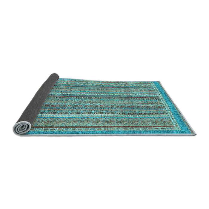 Sideview of Oriental Light Blue Modern Rug, abs2401lblu