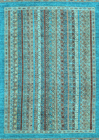 Oriental Light Blue Modern Rug, abs2401lblu