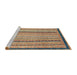 Sideview of Machine Washable Abstract Chestnut Brown Rug, wshabs2402