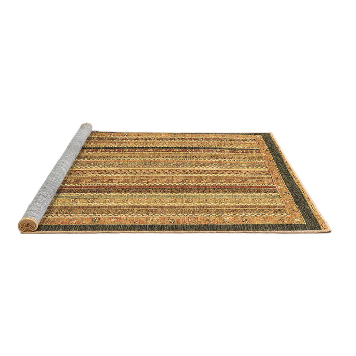 Sideview of Machine Washable Oriental Brown Modern Rug, wshabs2402brn
