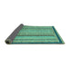 Sideview of Oriental Turquoise Modern Rug, abs2402turq