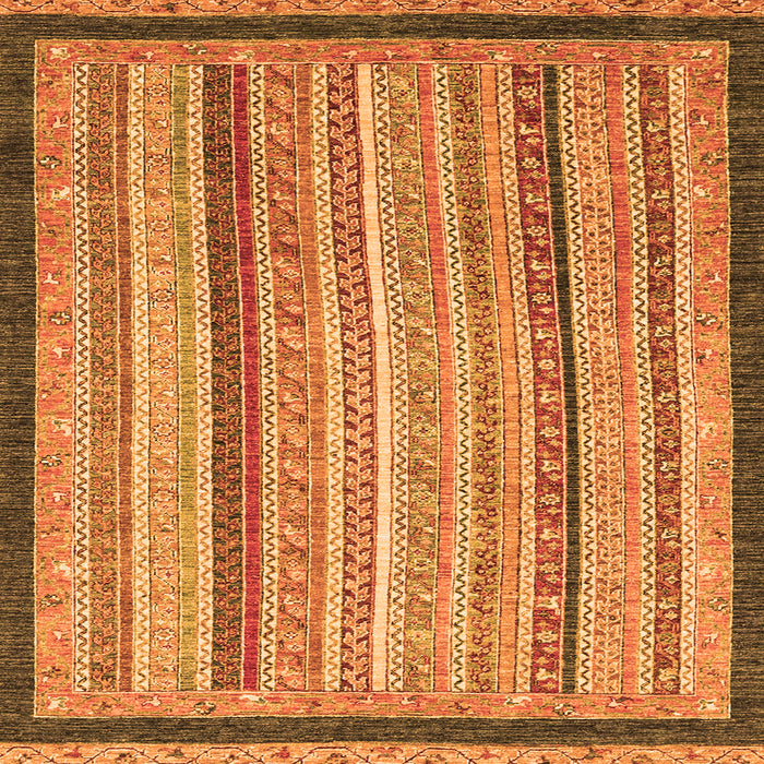 Square Oriental Orange Modern Rug, abs2402org
