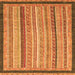 Square Oriental Orange Modern Rug, abs2402org