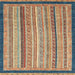 Square Abstract Chestnut Brown Oriental Rug, abs2402