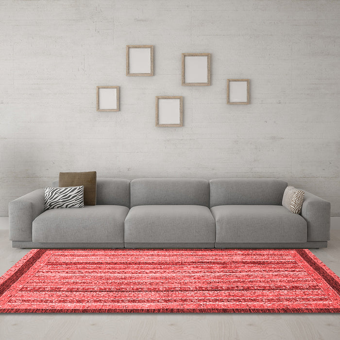 Modern Red Washable Rugs