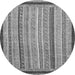 Round Oriental Gray Modern Rug, abs2402gry