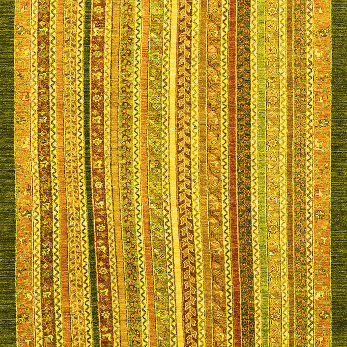 Machine Washable Oriental Yellow Modern Rug, wshabs2402yw