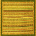 Square Oriental Yellow Modern Rug, abs2402yw