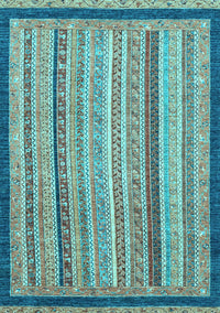 Oriental Light Blue Modern Rug, abs2402lblu