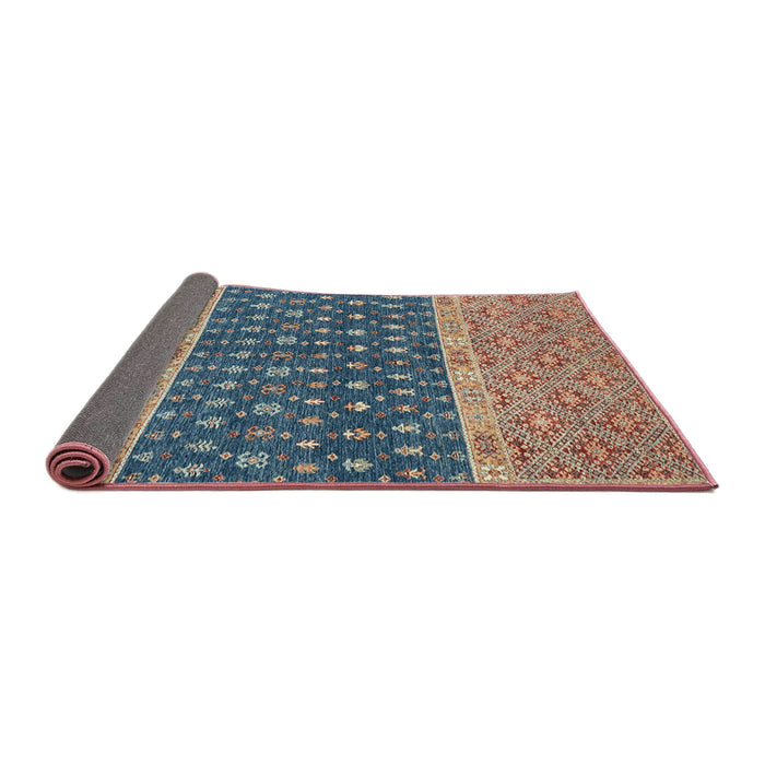 Sideview of Abstract Sand Brown Oriental Rug, abs2403
