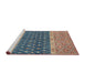 Sideview of Machine Washable Abstract Sand Brown Rug, wshabs2403