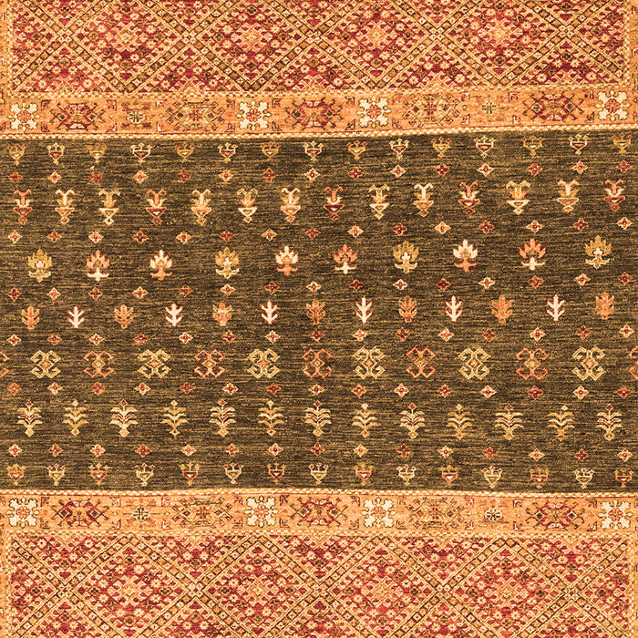 Machine Washable Oriental Orange Modern Area Rugs, wshabs2403org