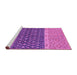 Sideview of Machine Washable Oriental Pink Modern Rug, wshabs2403pnk