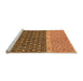 Sideview of Machine Washable Oriental Orange Modern Area Rugs, wshabs2403org