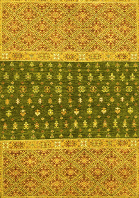 Oriental Yellow Modern Rug, abs2403yw