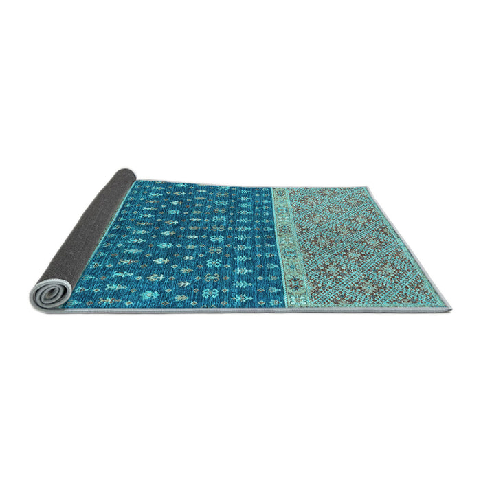 Sideview of Oriental Light Blue Modern Rug, abs2403lblu