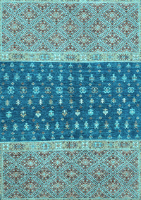 Oriental Light Blue Modern Rug, abs2403lblu