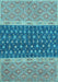 Oriental Light Blue Modern Rug, abs2403lblu