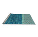 Sideview of Machine Washable Oriental Light Blue Modern Rug, wshabs2403lblu