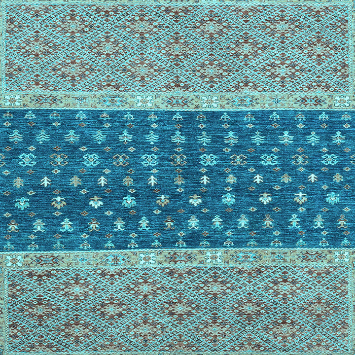 Square Oriental Light Blue Modern Rug, abs2403lblu