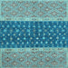 Square Oriental Light Blue Modern Rug, abs2403lblu