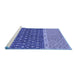 Sideview of Machine Washable Oriental Blue Modern Rug, wshabs2403blu