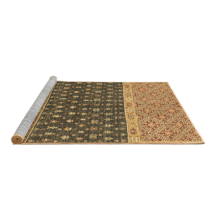 Sideview of Machine Washable Oriental Brown Modern Rug, wshabs2403brn