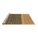 Sideview of Machine Washable Oriental Brown Modern Rug, wshabs2403brn