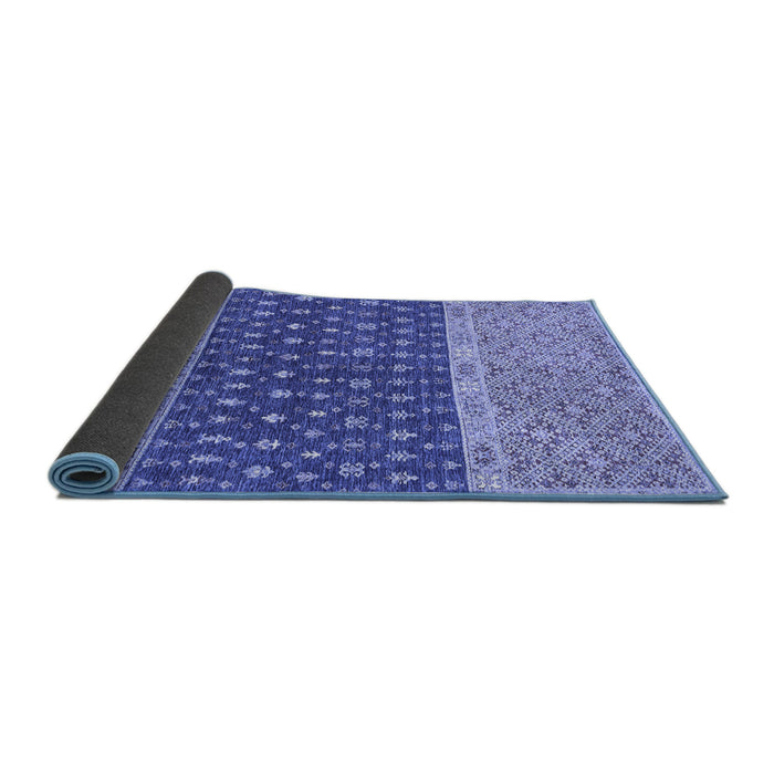 Sideview of Oriental Blue Modern Rug, abs2403blu