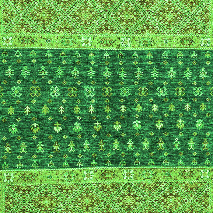 Machine Washable Oriental Green Modern Area Rugs, wshabs2403grn