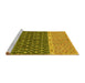 Sideview of Machine Washable Oriental Yellow Modern Rug, wshabs2403yw