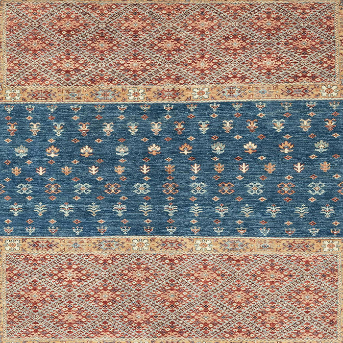 Square Abstract Sand Brown Oriental Rug, abs2403