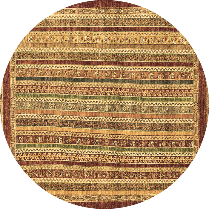 Round Oriental Brown Modern Rug, abs2404brn