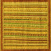 Square Oriental Yellow Modern Rug, abs2404yw