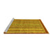 Sideview of Machine Washable Oriental Yellow Modern Rug, wshabs2404yw