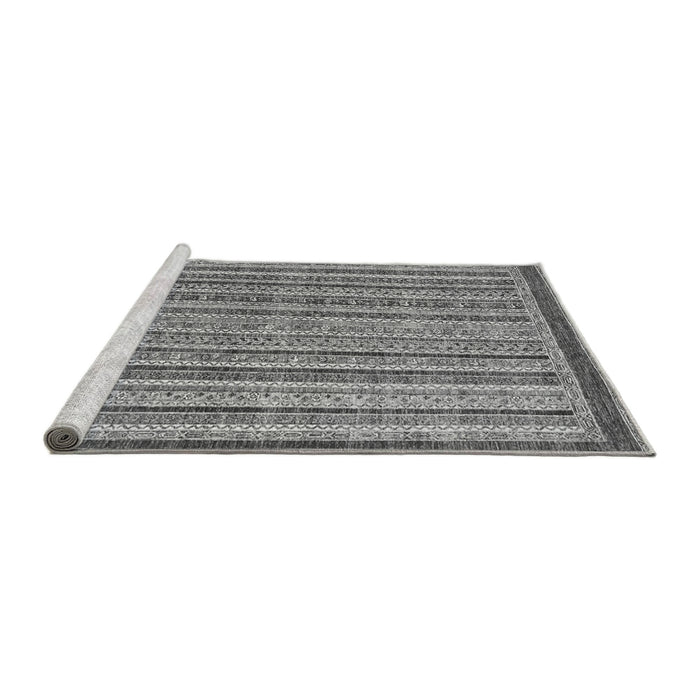 Sideview of Machine Washable Oriental Gray Modern Rug, wshabs2404gry