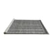 Sideview of Machine Washable Oriental Gray Modern Rug, wshabs2404gry