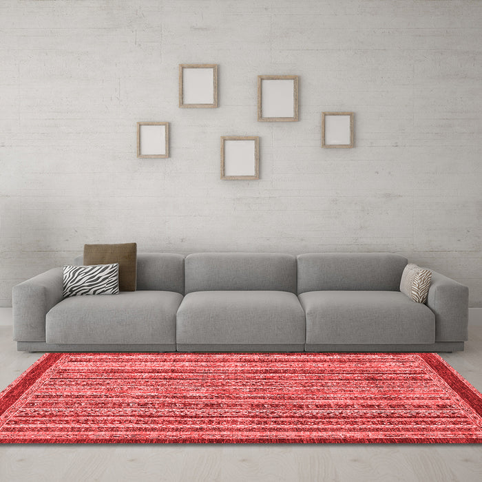 Modern Red Washable Rugs
