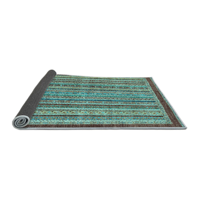 Sideview of Oriental Light Blue Modern Rug, abs2404lblu