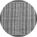 Round Machine Washable Oriental Gray Modern Rug, wshabs2404gry