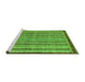 Sideview of Machine Washable Oriental Green Modern Area Rugs, wshabs2404grn