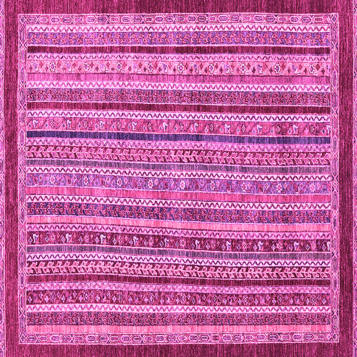 Square Machine Washable Oriental Pink Modern Rug, wshabs2404pnk